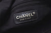 Authentic CHANEL New Travel Line Shoulder Tote Bag Nylon Leather Black 0818J