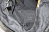 Authentic CHANEL New Travel Line Shoulder Tote Bag Nylon Leather Black 0818J