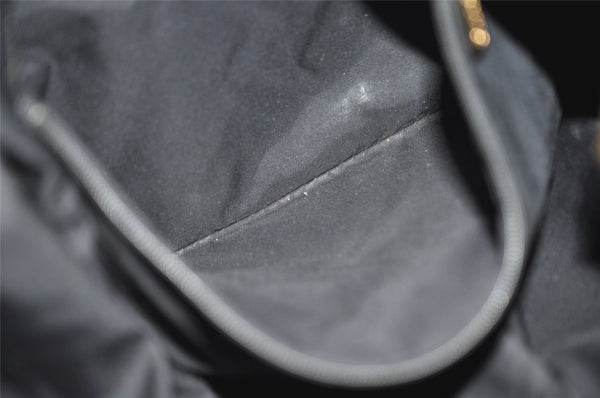 Authentic CHANEL New Travel Line Shoulder Tote Bag Nylon Leather Black 0818J