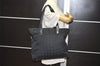 Authentic CHANEL New Travel Line Shoulder Tote Bag Nylon Leather Black 0818J