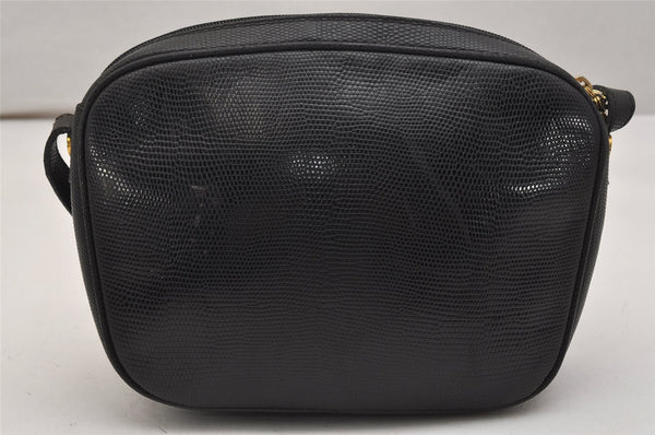 Authentic Salvatore Ferragamo Vara Shoulder Body Cross Bag Leather Black 0818K
