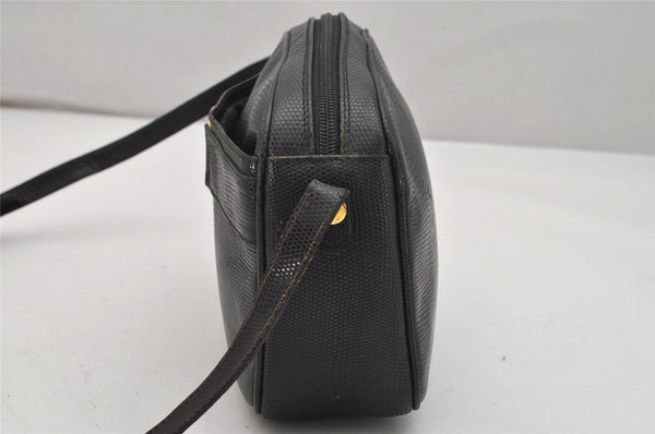 Authentic Salvatore Ferragamo Vara Shoulder Body Cross Bag Leather Black 0818K