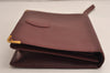 Authentic Cartier Must de Cartier Clutch Hand Bag Leather Bordeaux Red 0820K