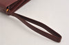 Authentic Cartier Must de Cartier Clutch Hand Bag Leather Bordeaux Red 0820K