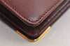 Authentic Cartier Must de Cartier Clutch Hand Bag Leather Bordeaux Red 0820K