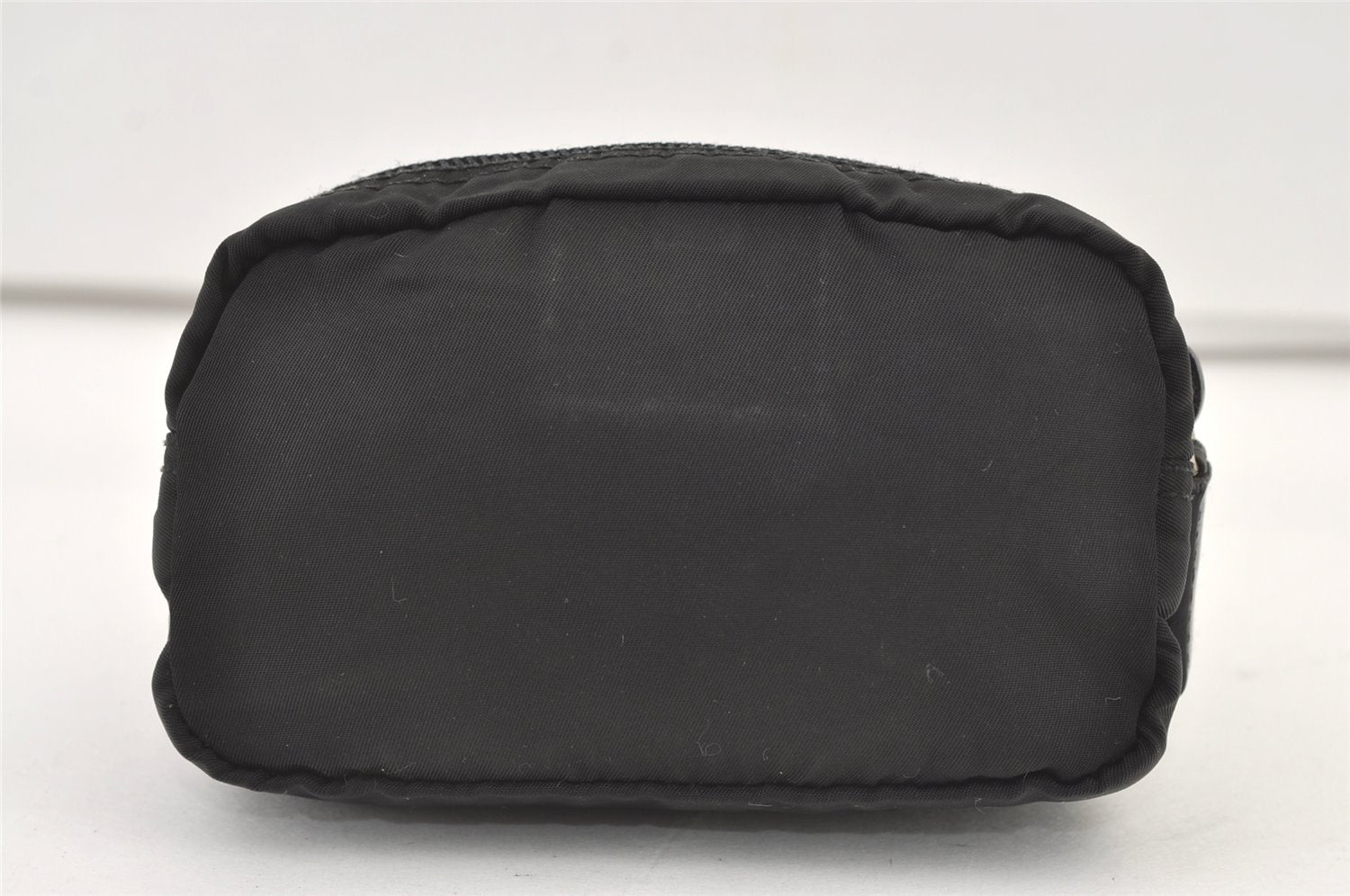 Authentic PRADA Vintage Nylon Leather Pouch Purse Black 0821K