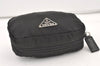 Authentic PRADA Vintage Nylon Leather Pouch Purse Black 0821K