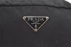 Authentic PRADA Vintage Nylon Leather Pouch Purse Black 0821K