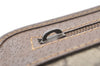 Authentic GUCCI Vintage Clutch Hand Bag Purse GG PVC Leather Brown Junk 0822J