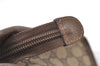 Authentic GUCCI Vintage Clutch Hand Bag Purse GG PVC Leather Brown Junk 0822J