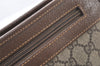 Authentic GUCCI Vintage Clutch Hand Bag Purse GG PVC Leather Brown Junk 0822J