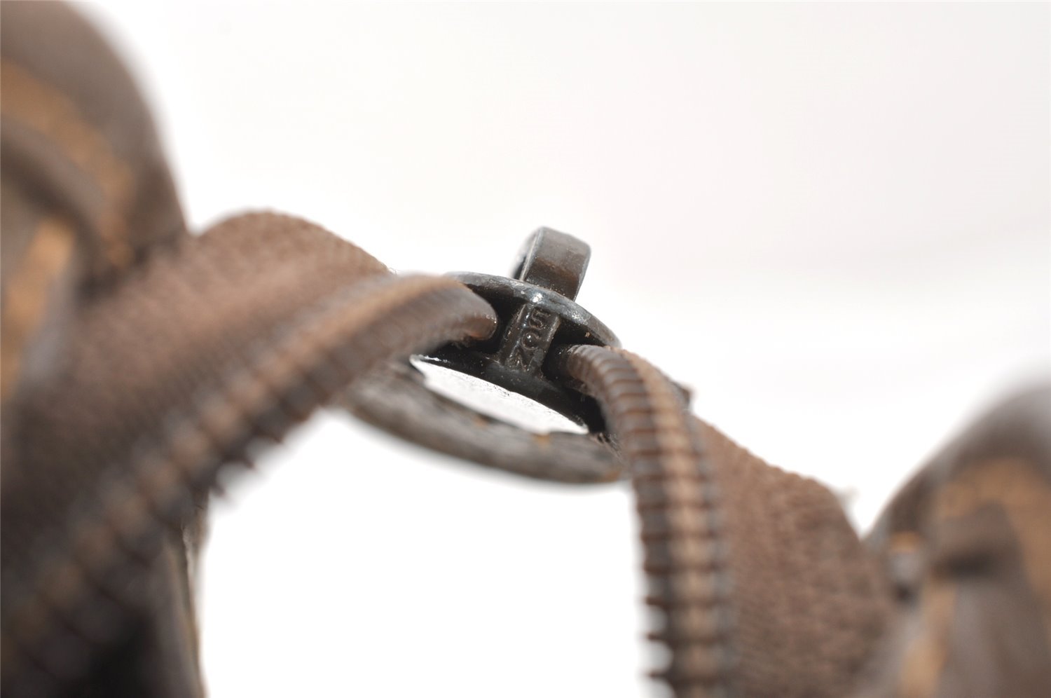 Authentic GUCCI Vintage Clutch Hand Bag Purse GG PVC Leather Brown Junk 0822J