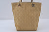 Authentic GUCCI Vintage Shoulder Tote Bag GG Canvas Leather 0021099 Gold 0823J