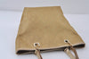 Authentic GUCCI Vintage Shoulder Tote Bag GG Canvas Leather 0021099 Gold 0823J