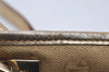 Authentic GUCCI Vintage Shoulder Tote Bag GG Canvas Leather 0021099 Gold 0823J