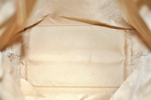 Authentic GUCCI Vintage Shoulder Tote Bag GG Canvas Leather 0021099 Gold 0823J