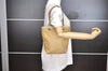Authentic GUCCI Vintage Shoulder Tote Bag GG Canvas Leather 0021099 Gold 0823J
