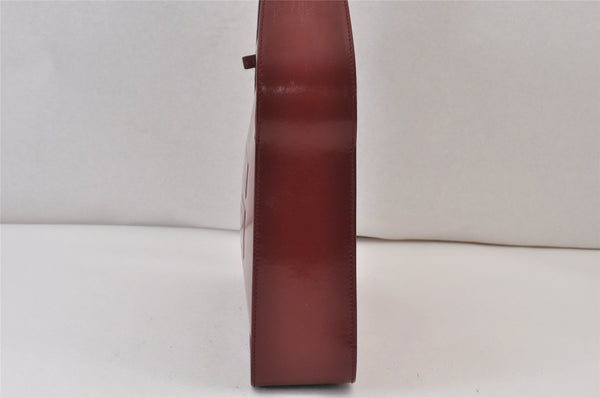 Authentic GUCCI Shoulder Hand Bag Enamel Bordeaux Red 0013032 Junk 0823K