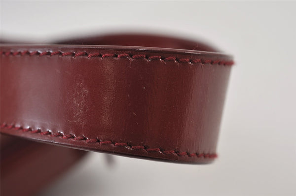 Authentic GUCCI Shoulder Hand Bag Enamel Bordeaux Red 0013032 Junk 0823K