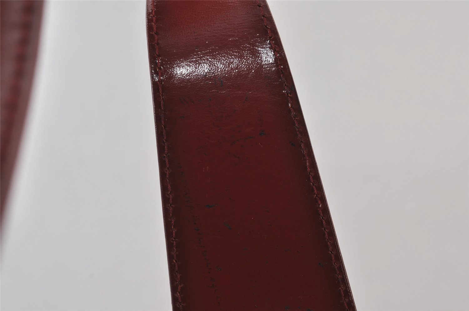 Authentic GUCCI Shoulder Hand Bag Enamel Bordeaux Red 0013032 Junk 0823K