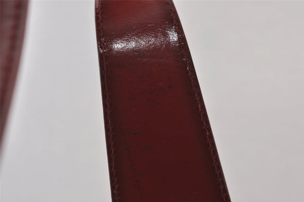 Authentic GUCCI Shoulder Hand Bag Enamel Bordeaux Red 0013032 Junk 0823K