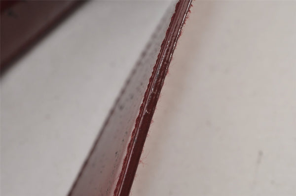 Authentic GUCCI Shoulder Hand Bag Enamel Bordeaux Red 0013032 Junk 0823K