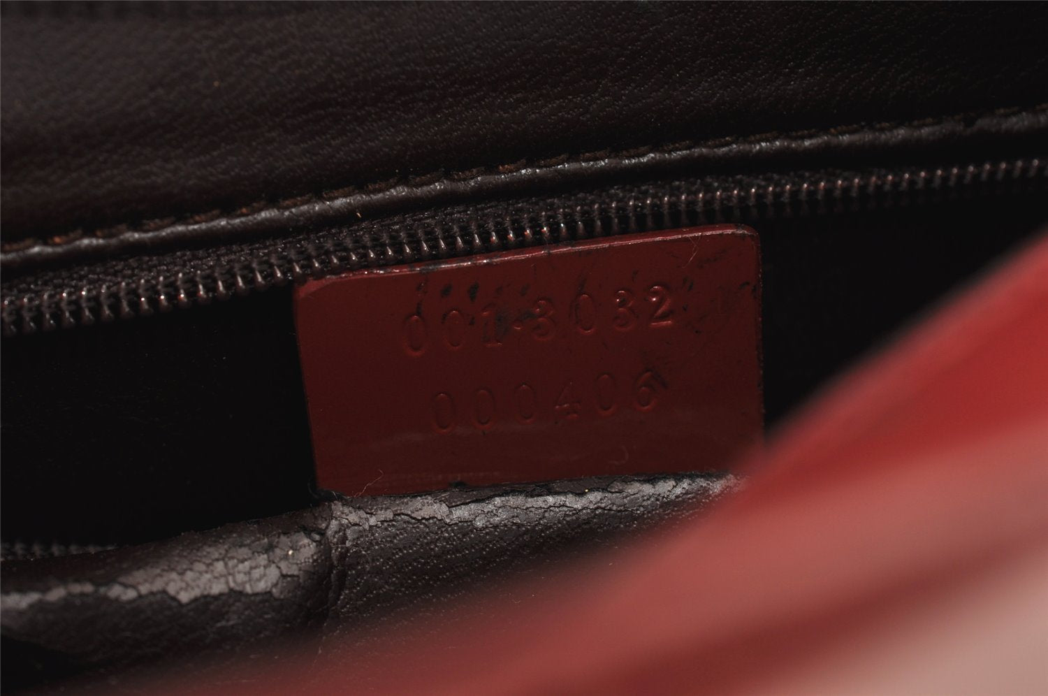 Authentic GUCCI Shoulder Hand Bag Enamel Bordeaux Red 0013032 Junk 0823K