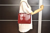 Authentic GUCCI Shoulder Hand Bag Enamel Bordeaux Red 0013032 Junk 0823K