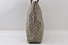 Authentic GUCCI Web Sherry Line GG Plus Tote Bag GG PVC Leather Brown 0824J