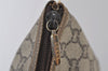 Authentic GUCCI Web Sherry Line GG Plus Tote Bag GG PVC Leather Brown 0824J