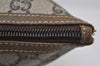Authentic GUCCI Web Sherry Line GG Plus Tote Bag GG PVC Leather Brown 0824J