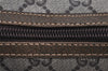 Authentic GUCCI Web Sherry Line GG Plus Tote Bag GG PVC Leather Brown 0824J