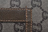 Authentic GUCCI Web Sherry Line GG Plus Tote Bag GG PVC Leather Brown 0824J