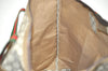 Authentic GUCCI Web Sherry Line GG Plus Tote Bag GG PVC Leather Brown 0824J