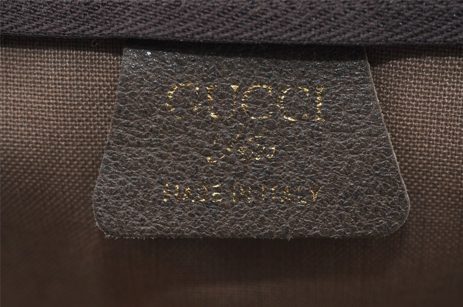 Authentic GUCCI Web Sherry Line GG Plus Tote Bag GG PVC Leather Brown 0824J
