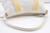 Authentic BURBERRY Vintage Leather Shoulder Hand Bag Purse White 0824K