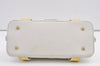 Authentic BURBERRY Vintage Leather Shoulder Hand Bag Purse White 0824K