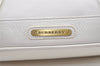 Authentic BURBERRY Vintage Leather Shoulder Hand Bag Purse White 0824K