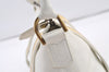 Authentic BURBERRY Vintage Leather Shoulder Hand Bag Purse White 0824K