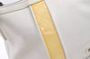 Authentic BURBERRY Vintage Leather Shoulder Hand Bag Purse White 0824K