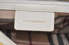 Authentic BURBERRY Vintage Leather Shoulder Hand Bag Purse White 0824K