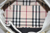 Authentic BURBERRY Vintage Leather Shoulder Hand Bag Purse White 0824K