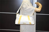 Authentic BURBERRY Vintage Leather Shoulder Hand Bag Purse White 0824K