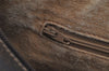 Authentic GUCCI Web Sherry Line Hand Boston Bag GG PVC Leather Brown Junk 0825J