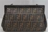 Authentic FENDI Vintage Zucca Shoulder Bag Purse PVC Leather Brown 0825K