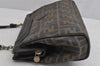 Authentic FENDI Vintage Zucca Shoulder Bag Purse PVC Leather Brown 0825K