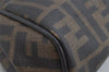 Authentic FENDI Vintage Zucca Shoulder Bag Purse PVC Leather Brown 0825K