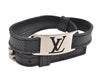 Authentic Louis Vuitton Damier Graphite Bracelet Signit Black M6616E LV 0826I