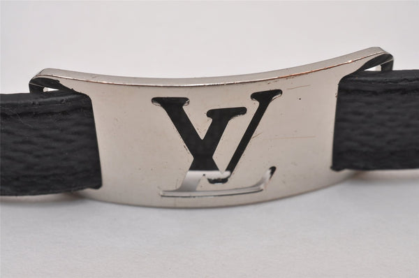 Authentic Louis Vuitton Damier Graphite Bracelet Signit Black M6616E LV 0826I