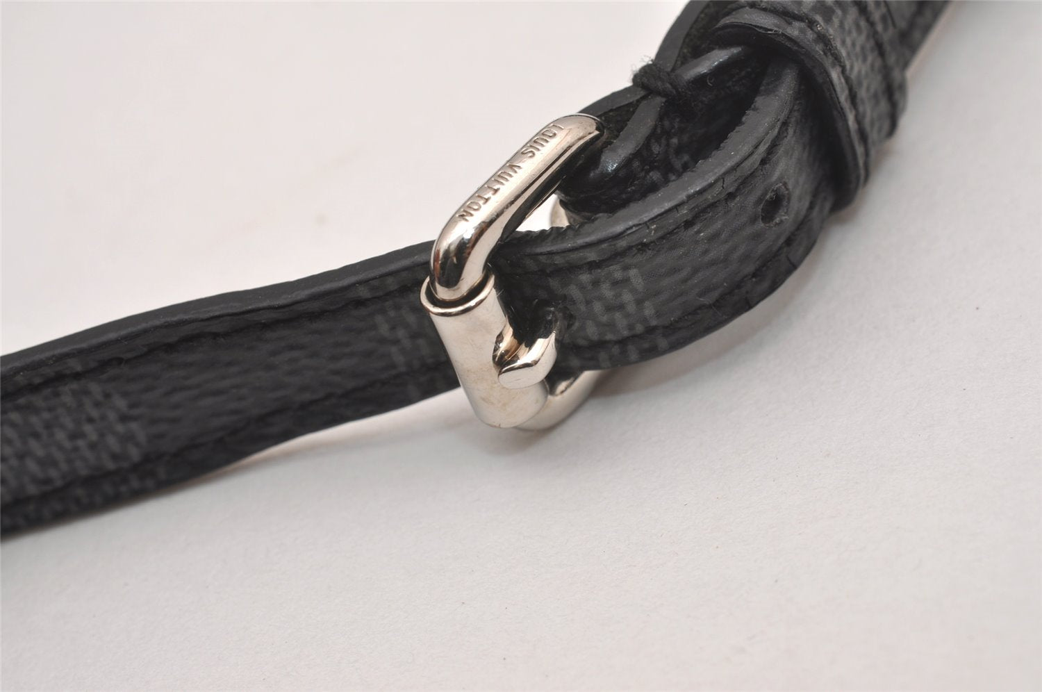 Authentic Louis Vuitton Damier Graphite Bracelet Signit Black M6616E LV 0826I